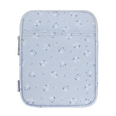 Imagem de Dadanism Capa acolchoada universal de 16 a 7 polegadas para eReader 2024 da Colorsoft Signature Edition de 17,8 cm e eReader Book de 15,2 cm, capa protetora para e-reader Kobo, azul floral