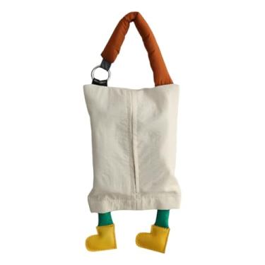 Imagem de SiaBiced Porta-lenços de Carro, Bolsa para Pendurar, Organizador de Papel Toalha, Branco