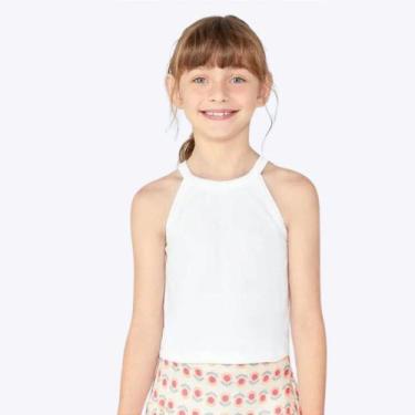 Imagem de Regata Básica Off White Infantil Menina Hering Kids 51PRNMCEN, Offwhit
