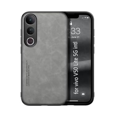 Imagem de Kepuch Silklike Capa para Vivo V50 Lite 5G (Intl) - Case Placa de Metal Embutida - Cinza