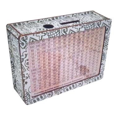 Imagem de Cofrinho Cofre Guardar Dinheiro Woodbox Japones Poupança Din