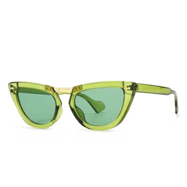 Imagem de Óculos de sol gatinho femininos, armação dupla retrô, moda moderna, proteção UV400 (C6)