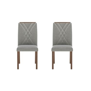 Imagem de Kit 2 Cadeiras para Sala de Jantar com Pés em Madeira Natural Megan - caixa com 2 Unidade - Natural/Linked