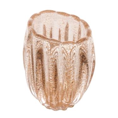 Imagem de WOLFF - Vaso de Vidro Italy Dourado 11cm x 10cm x 13cm-Enxoval - Casamento - Decoração - Enfeites - Mesa Posta - Vasos Decorativos