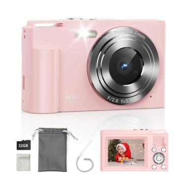 Imagem de Câmera digital OEDIM FHD 1080P Kids com zoom 16X 32GB rosa