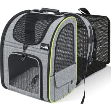 Imagem de Mochila Pet Carrier Pecute expansível para cães e gatos de 17 libras