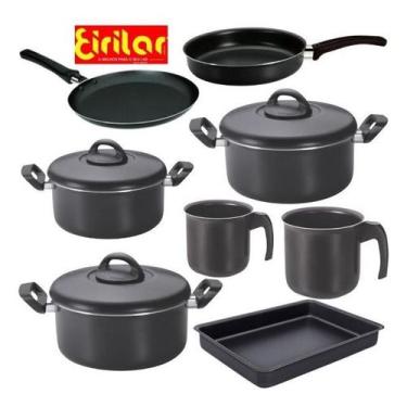Imagem de Jogo Conjunto De Panelas 8 Peças Eirilar Teflon, Preto