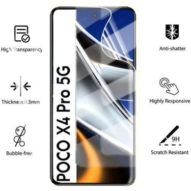 Imagem de Película Gel Hidrogel Frontal Hd Anti Impacto Compatível P/ Mi Poco X4