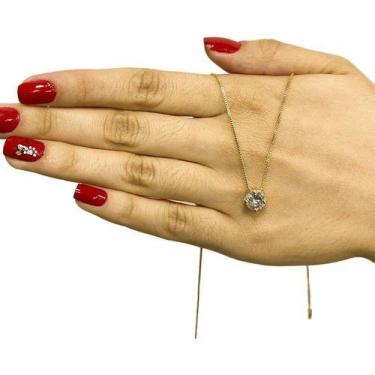 Imagem de Colar Corrente Cordao Ponto De Luz Folheada A Ouro 18k - Papillon Semi