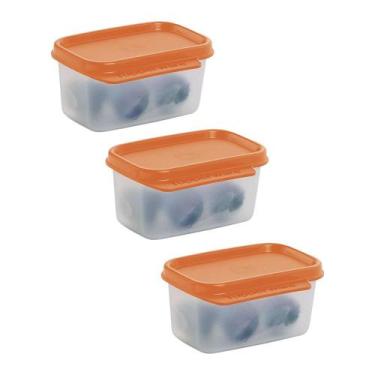 Imagem de Kit 3 Potes Herméticos Tupperware Basic Line Transparente 160ml