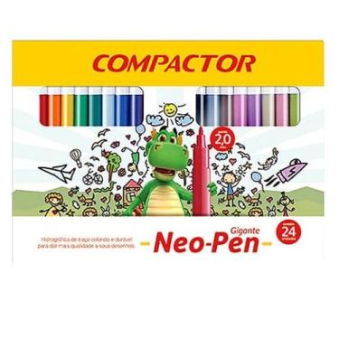 Imagem de Caneta Hidrográfica Compactor Neo-Pen 24 Cores