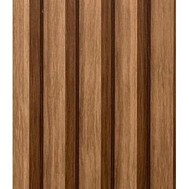Imagem de Papel de Parede Adesivo Sala Quarto Ripas Madeira Clara Lisa Autocolante 5m x 45cm(Ripado Nogueira)