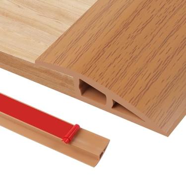 Imagem de Tiras de porta de carpete autoadesivas de 100 cm, faixa de limite de porta de PVC para carpete de altura de 7 a 10 mm, limiares de piso laminado e azulejo, portas, bordas e scooters (A5010, grão de