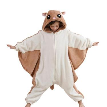 Imagem de Macacão ATOZ unissex para crianças Animal Flying Squirrels 12-13Y