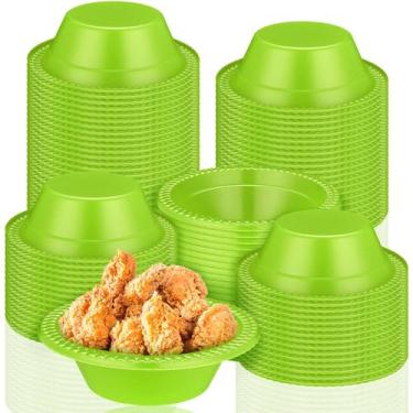 Imagem de Taças de plástico descartáveis Lallisa 12 onças (350 mL) verdes 100 un