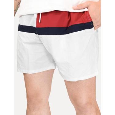 Imagem de Short Tommy Hilfiger Medium Drawstring Colourblock Branco, M/M