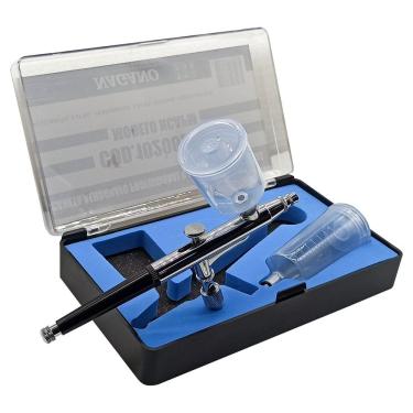 Imagem de Caneta Aerógrafo Profissional 0.3mm Metálico 2 Cubas