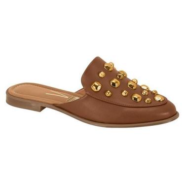 Imagem de Mule Vizzano Feminino Com Textura Croco E Fivela Elegante Marrom, Mocc
