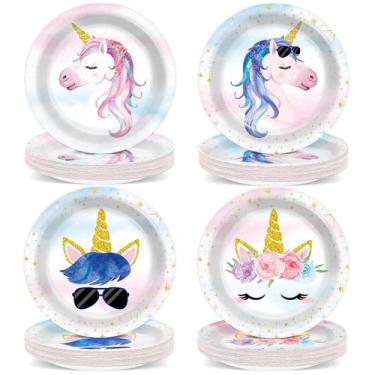 Imagem de Conjunto de talheres de festa Naozinebi Unicorn Birthday 48 unidades