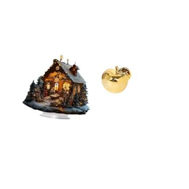 Imagem de Vaveren Enfeite de Frutas de Acrílico, Decoração de Mesa Autônoma com Base para Festa, Casa, Estante, Festival, Quarto, Coleção de Estatuetas de Cerâmica, Art