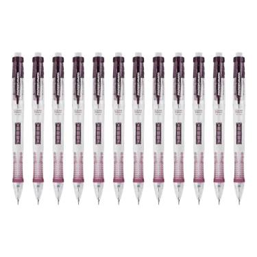 Imagem de Paper Mate Lapiseira de ponta transparente, 0,5 mm, barril vermelho rosa, 12 unidades