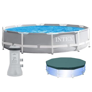 Imagem de Piscina Estrutural 6.503 Litros Armação Prism + Capa + Filtro 110v - Intex