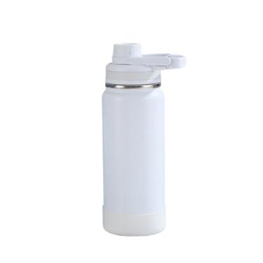 Imagem de Garrafa TéRmica Esportiva em Aço InoxidáVel com Proteção TéRmica em Silicone e AlçA Isolada, 350 ml(branco,600ml)