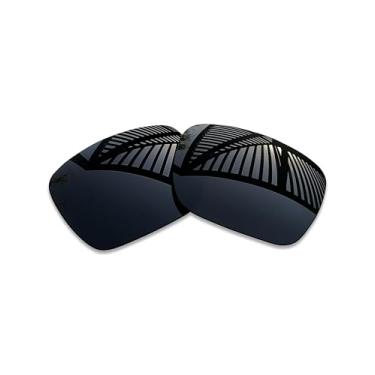 Imagem de MYCOURAG Lentes de reposição polarizadas com proteção UV para óculos de sol Ray-Ban RW4012 Wayfarer (Gen 2) 50 mm - Preto sólido polarizado