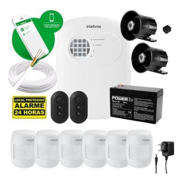 Imagem de Kit Alarme Intelbras Anm 24 App 6 Sensor Presença Com Fio