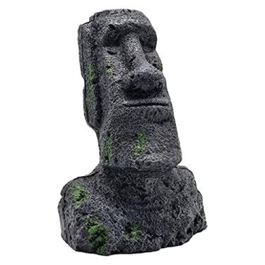 Imagem de Baoblaze Decoração de Aquário Moai Decoração de Estátuas de Ilha de Páscoa para Festa, Aquários, Tanque de Peixes, Jardim, Gramado, Paisagem de Canteiro de Flores Ornamentos de Decoração de Casa