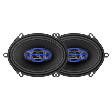 Imagem de Jensen JS6804 4-Way 5x7 / 15.2x20.3 cm 4-Way Alto-falantes de áudio automotivo par com potência máxima de 160 Watts | 35 mm Mylar Balanced Dome Midrange | Dois tweeters piezo de 15 mm