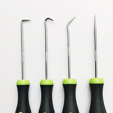 Imagem de Conjunto de 4 peças de ganchos e barras ergonômicas, eixo durável, extrator de vedação multiuso para remoção de vedação de óleo, gaxeta, reparo automotivo, conjunto