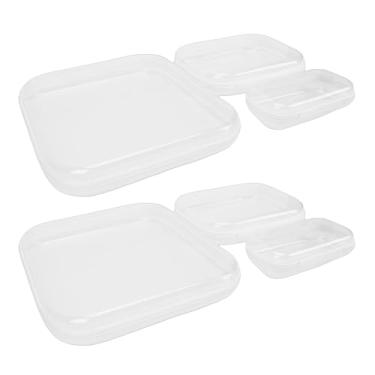 Imagem de ZJchao Conjunto de Capa Dura Com Zíper, Transparente, Durável, Organizador, Bolsas para Viagem, Maquiagem, Produtos de Higiene Pessoal, Armazenamento, 6 Peças, 3 Tamanhos, Plástico para (6 peças)