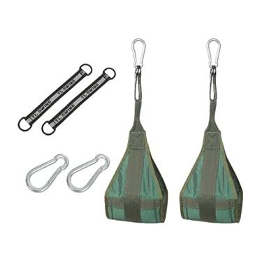 Imagem de Luzhengyang Correias abdominais resistentes para barra de tração - Alça de braço de força central para homens e mulheres, capacidade de carga de 400 kg, alças de cinta abdominal de academia para