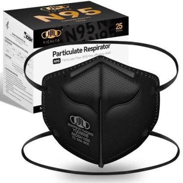 Imagem de Máscara respiratória N95 YQ YICHITA aprovada pelo NIOSH, pacote com 25