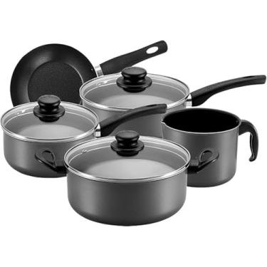 Imagem de Conjunto de Panelas Premium em Alumínio Antiaderente, 5 Peças com 3 Espátulas, Preto