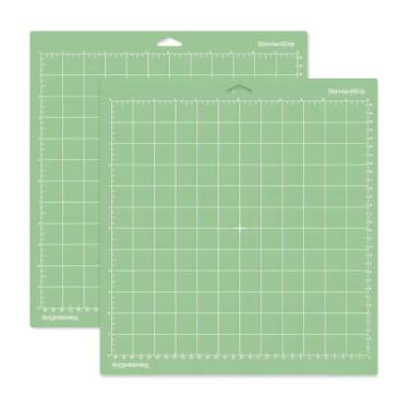 Imagem de 2 peças de tapetes de corte aderentes, tapetes antiderrapantes de corte verde de 30 x 30 cm, tapete aderente padrão compatível com máquinas de corte Cricut Explore Air/Air 2/Maker, tapetes de corte