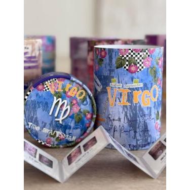 Imagem de Vela de soja Virgo Zodiac – Vela perfumada de jasmim em frasco de cerâmica reutilizável, 350 ml, queima de 80 horas, queima limpa, presente de astrologia para aniversários de Virgem e ocasiões