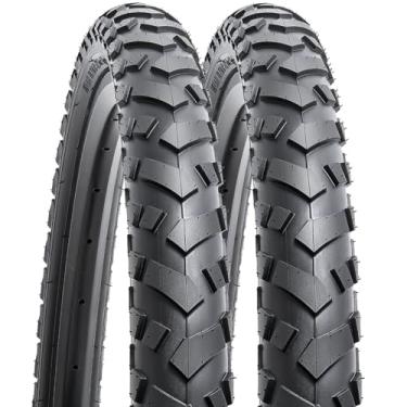 Imagem de YUNSCM 2 peças de pneus de mountain bike de 66 cm 26 x 2,0/50-559 compatíveis com pneus de bicicleta de 26 x 1,95 26 x 2,0 26 x 2,10 (P-1062)