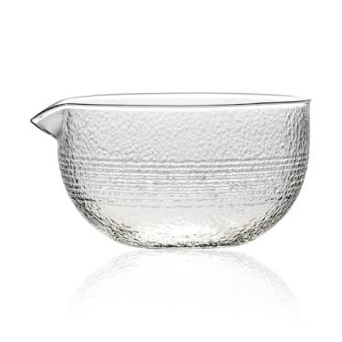 Imagem de CAZAGA Tigela Matcha com Bico, Tigela de Vidro Matcha, 510 g Cerimonial Japonês Transparente Matcha Chawan, Tigelas de Batedor de Chá Verde Matcha, Tigela de Mistura de Salada Bonita