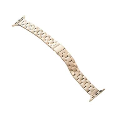 Imagem de Pulseira De Aço Inoxidável Compatível Com Apple Watch Series 8 7 6 SE 