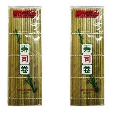 Imagem de Esteira P/ Sushi Sushi Mat 24cm Quadrado Bambu - 2 Unidades - Bamboo