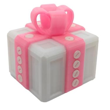 Imagem de Caixa de presente irritante com parafusos, quebra-cabeça impresso em 3D, caixa de presente grande surpresa para dinheiro, presente de mordaça de Natal, aniversário, feriado (arco-íris)