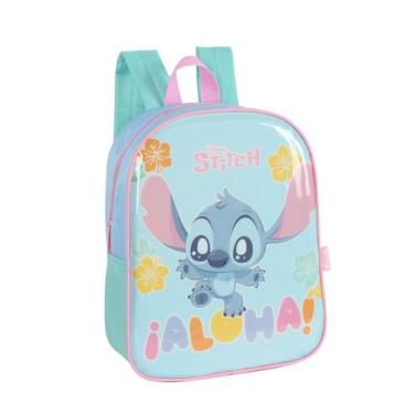 Imagem de Mochila de costas lilo e stitch pre-escolar infantil luxcel, VERDE