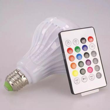 Imagem de Lâmpada Led 12W E27 Rgb Colorida Com Caixa De Som Bluetooth