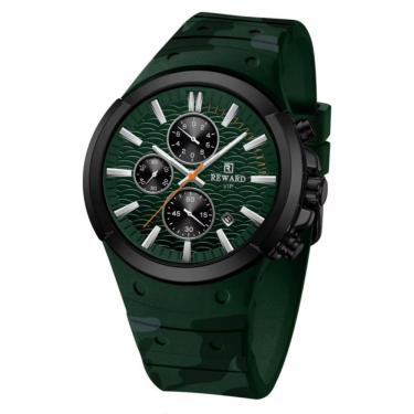 Imagem de Relógio De Pulso Masculino Quartzo À Prova Da Água Design Simples 3atm Verde