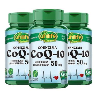 Imagem de Kit 3 Coenzima Coq-10 - 50 Mg 60 Capsulas Veganas