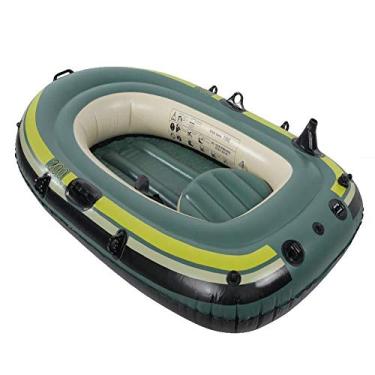 Imagem de LMJYU Jangadas infláveis para adultos 2 pessoas, barco inflável com remos e bomba, barco inflável para boia de piscina, jangadas infláveis, bote de pesca