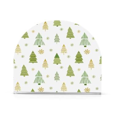 Imagem de Qilmy Bonito suporte de guardanapo de acrílico para árvore de Natal, porta-guardanapos para mesas cozinha restaurante decoração de casa, suporte decorativo moderno para guardanapos de coquetel de