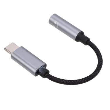 Imagem de aqxreight Cabo Tipo C para 3,5 Mm, Adaptador de Fone de Ouvido Com Chip BLUETRUM AB136 para Smartphones e Tablets, Plug and Play, Som Estéreo de 16 Bits e 48 KHz, Caixa de Alumínio
